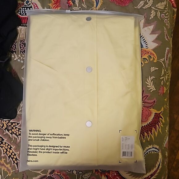 Rains Long Jacket Color yellow Size XL Unisex - Picture 1 of 4